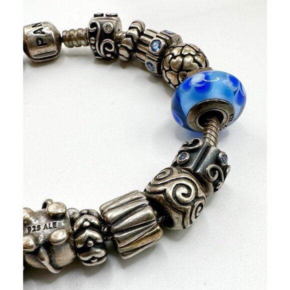 Pandora Charm Bracelet With 25 Charms (Sterling & 14K Accent Beads) - Picture 14 of 14